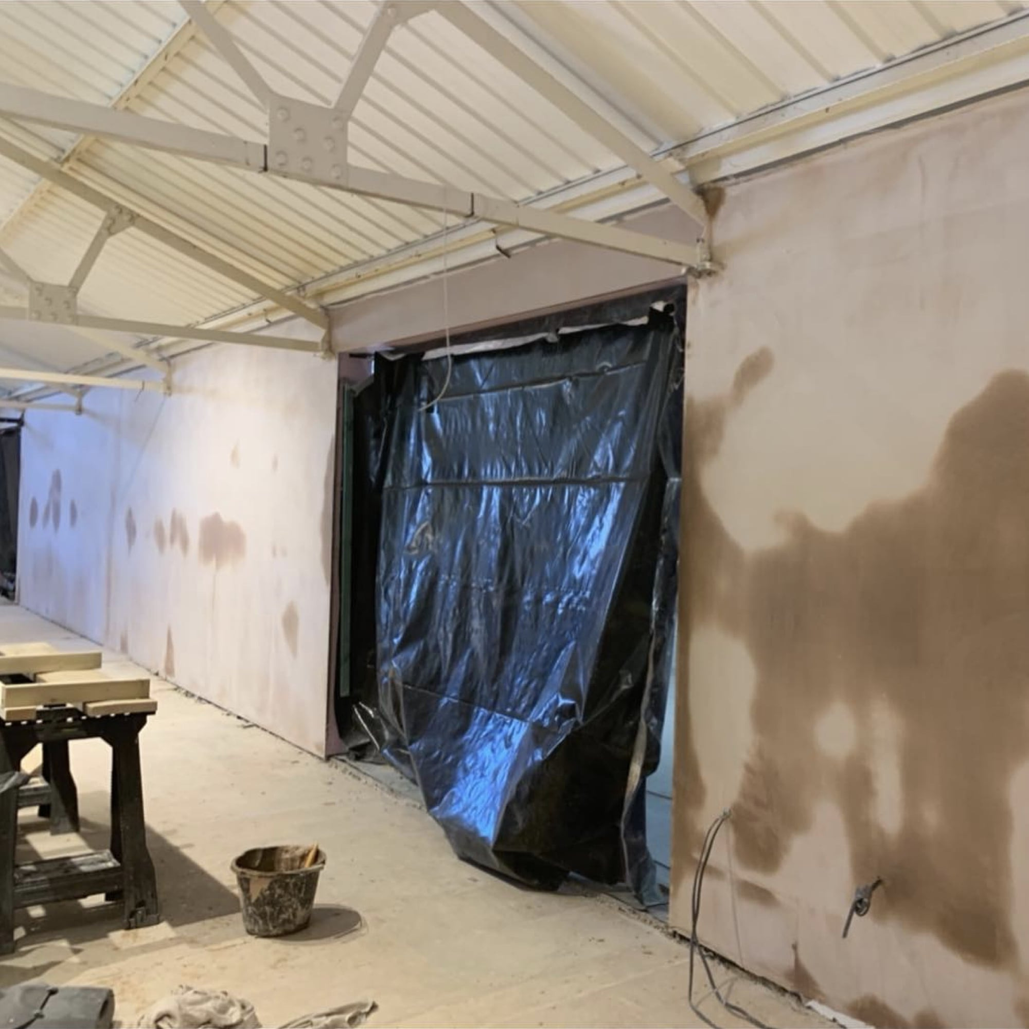 Warehouse New Walls and Plaster