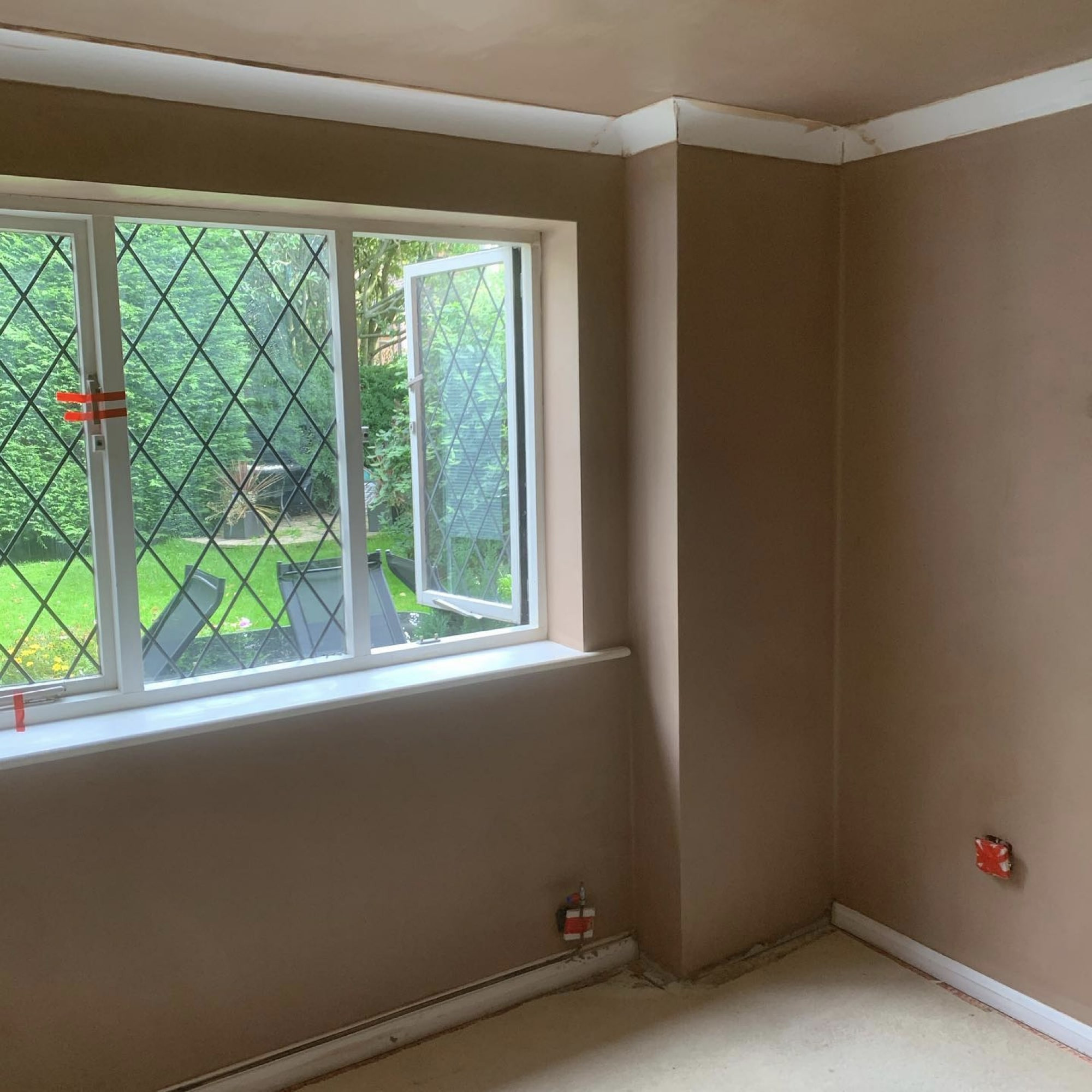 Lounge Window and Walls Plastering